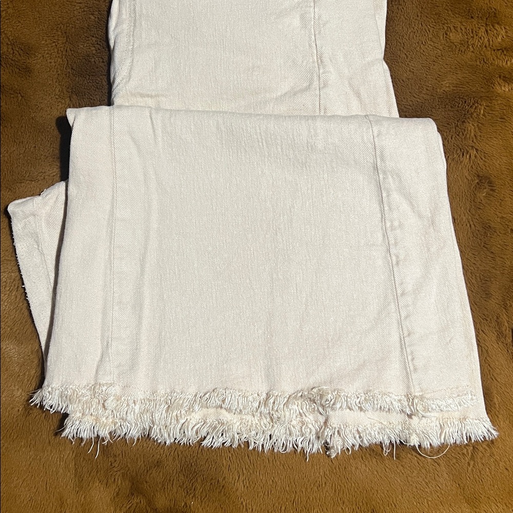 Pilcro Adi Mid Rise Flare Linen Edition: Beige - Picture 8 of 9